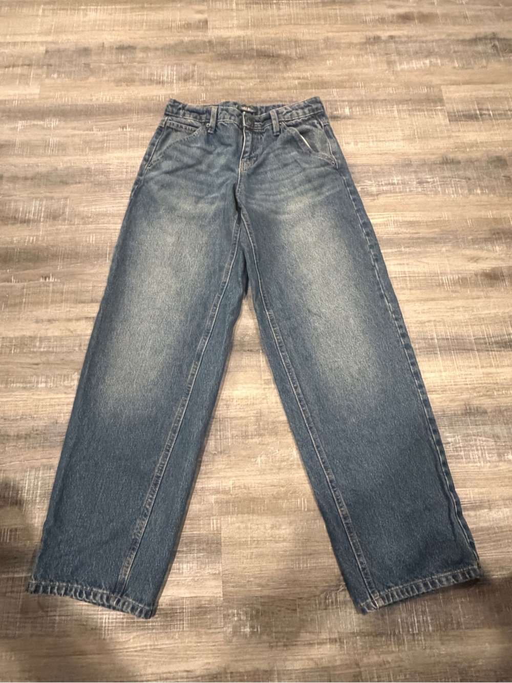 wild fable Women's Relaxed Wide-Leg Light Blue Jeans